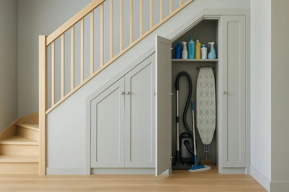 Jak urządzić miejsce pod schodami, aby uniknąć chaosu i zyskać styl?