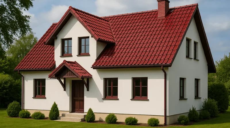 Jaki kolor elewacji do wiśniowego dachu, by uniknąć błędów w aranżacji?